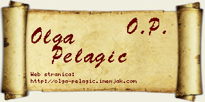 Olga Pelagić vizit kartica